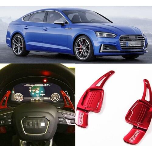 Tommia 2pcs Steering Wheel Aluminum Shift Paddle Shifter Extension For Audi S5 17-18 Car-styling