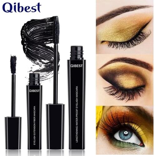 2pcs/set 4D Silk Fiber Lash Mascara Black Mascara Waterproof Silk Fiber Volume Double Lengthening Curling Eye Mascara Makeup
