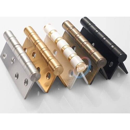 Thicken Stainless Steel 4 inch Household Hinge Cabinet Door Connector bookcase Silent Hinges Furniture Hardware Accessories
