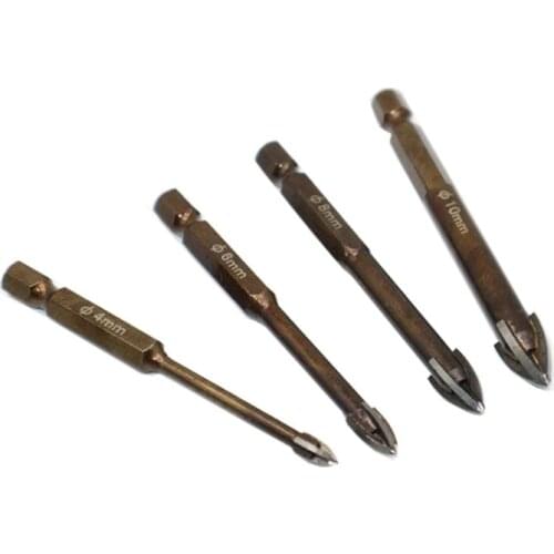 High Quality Tungsten Carbide Glass Bit Set Carbide Bits Tile and Glass Cross Spear Bit