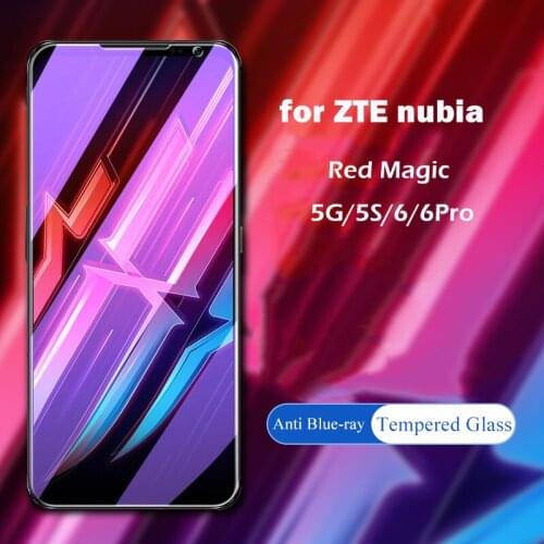 For ZTE Nubia Red Magic 5G 5S 6Pro Anti Blue Tempered Glass Screen Protector For RedMagic 6 Pro Clear 9H Protective Front Film