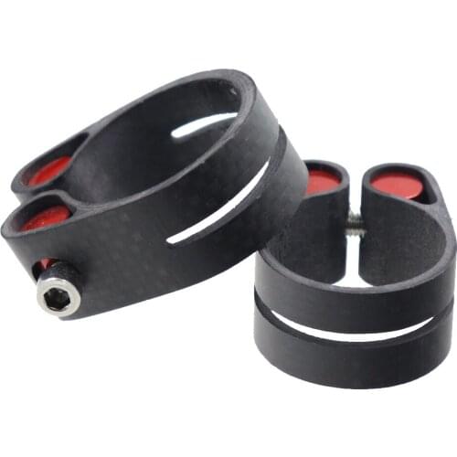 MTB bike seat post clamp Suitable for 27,2mm/30.8/31,6mm road bike Seating tube clamp Ultralight matt carbon fiber lock ring
