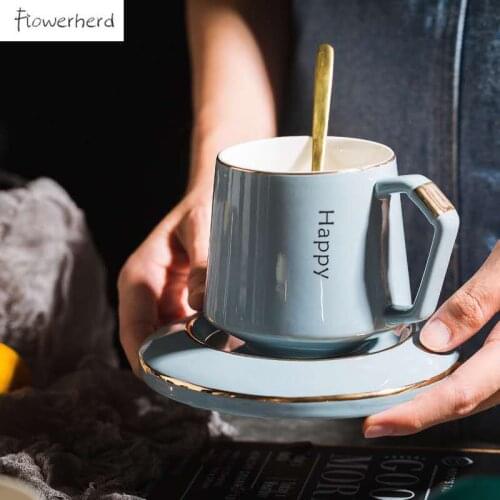 Nordic Style Gold Ceramic Mug Cofee Mug Tea Mugs Coffeeware Mugs Coffee Cups Water Cups Drinking Cup Couple Cup Breakfast Cup