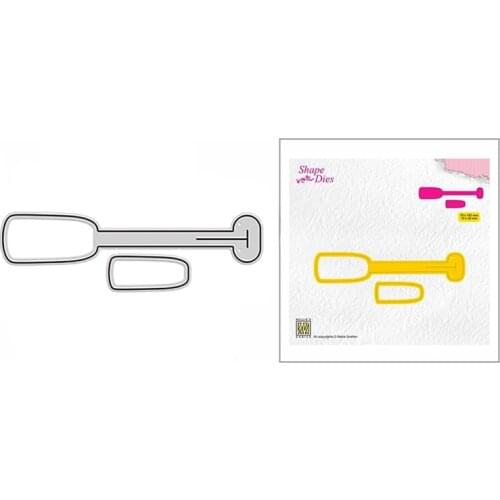 2021 New Tiny Oar Shape Metal Cutting Dies for DIY Scrapbooking Decorative and Card Making Paper Craft Embossing No Stamps