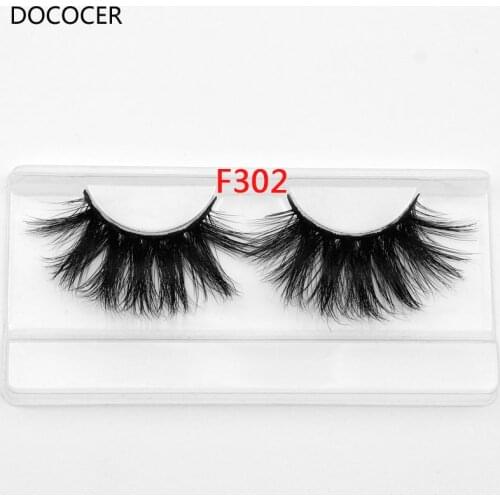 25mm Long eyelashes extra length 3D mink lashes Big dramatic volume fake eyelashes strip thick false eyelashes DOCOCER