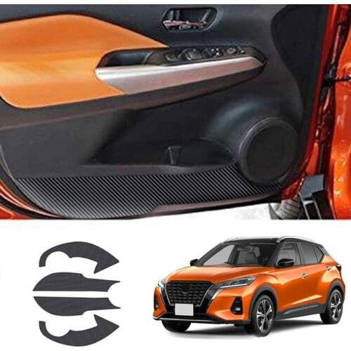 4Pcs Car Door Anti-Kick Pad Anti-Scratch Door Mat Car Door Anti-Kick Protective Cover for Nissan Kicks 2020 2021