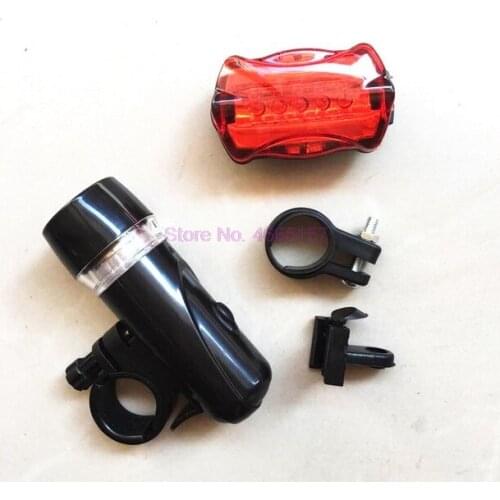 50 sets High Quality Bicycle Front Head light+Tail light Set Waterproof Road Mountain Bike Rear Light Cycling Lamp Flashlight