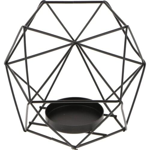 8pcs Geometric Candle Holder Tea Light Candlestick Tabletop For Dinner Xmas