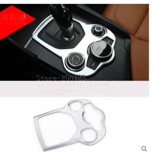 ABS Chrome Car Gear Paddle Panel Cover DSG Sticker Car styling For Alfa Romeo Giulia Stelvio 2017 18 accessories