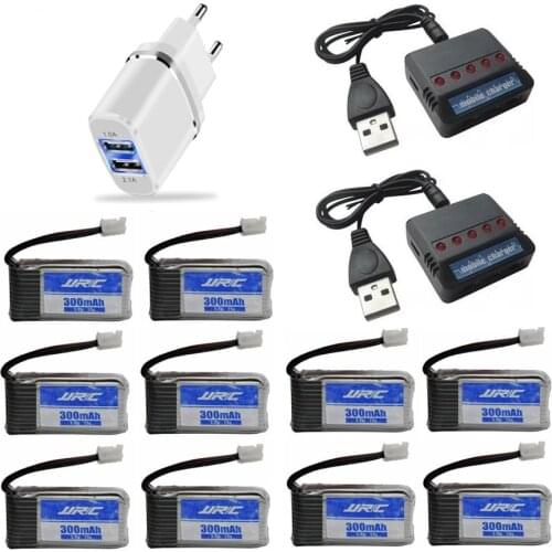 For JJRC H56 Lipo Battery 3.7V 300mAh For JJRC H56 T2G Drone Battery RC Quadcopter Spare Part H56 Lipo Battery and H56 Charger