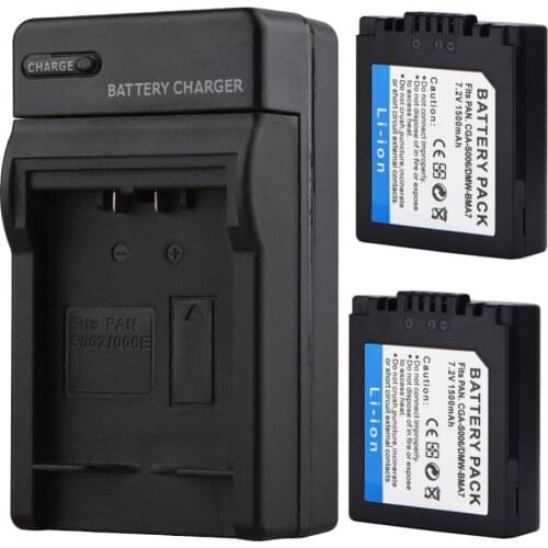 1500mAh CGA-S006 DMW-BMA7 CGR-S006E Replacement Battery +Charger For Panasonic Lumix DMC-FZ7 FZ8 FZ18 FZ35 FZ28 FZ38 FZ30 Camera