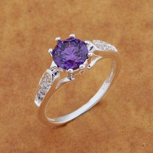 AR560 Hot sterling ring, fashion jewelry, nobby purple stone /axwajpda ayqajpxa silver color