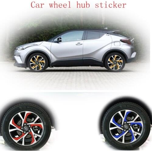 Car wheel Hub Waterproof sticker colour car decal for C-HR CHR 4 wheels/set