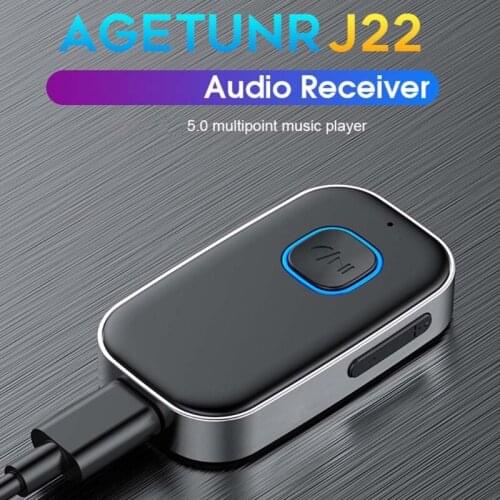 Receiver Car Noise Cancelling Bluetooth-compatible AUX Adapter Music Receiver for Home Stereo-Headphones Hands-Free Call