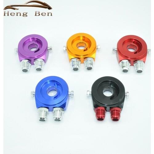 HB Aluminum Oil/Gauge Filter Sandwich Adapter Plate TURBO OIL LINE Kit PL