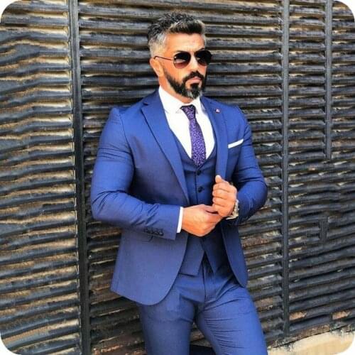 Royal Blue 2021 Suit Men Wedding Suits For Man Jacket Men Suits Business Tuxedo Costume Homme Slim Fit Blazer Terno Masculino