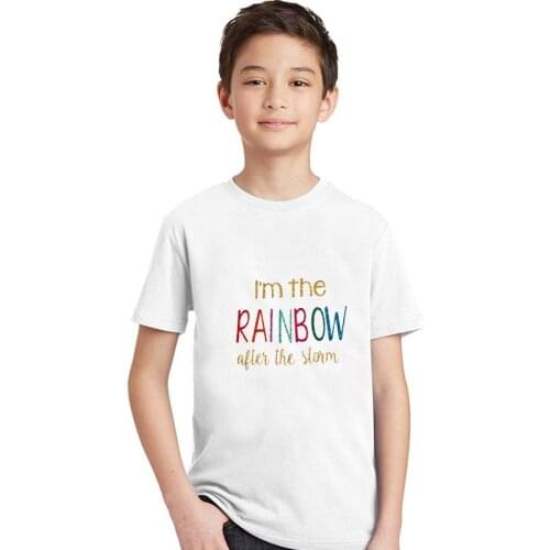 Summer Tees Trend Kids Girls Boys Cartoon T-shirt Short Sleeve Letter Print Clothing Children Tops Kids Baby T-shirt