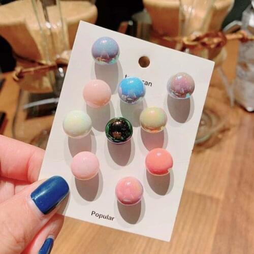 1set Pearl Crystal Small Brooch Pins Button Clothes Shirt Sweater Cardigan Hijab Pins Korean Fashion Jewelry Accessories