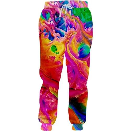 CJLM Man Free Shipping Sweatpants Mens Pants Colorful 3D Printed Geometric Pattern Oil Painting Factory Direct Clothing 5XL