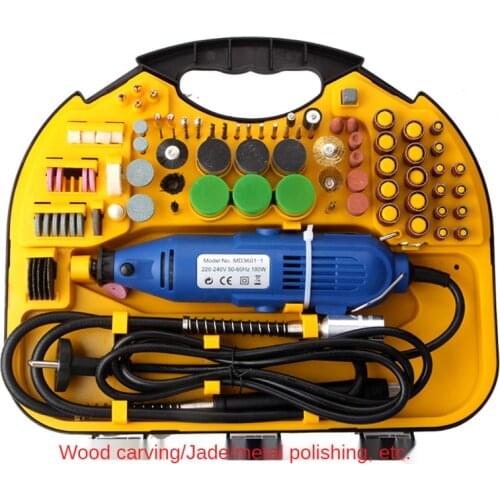 Set for Electric Sander, Electric Charging Mode, Continuously Variable Speed, Polishing, Carving, Manual Accessories, 211pcs