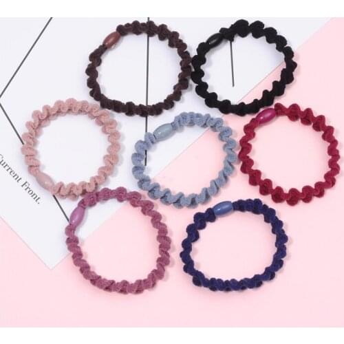 New arrival(10pcs/lot) fashion Women candy color plush hair bands cute hair accessories lovely scrunchy gum No hurt for hair