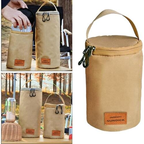 Portable Cooking Gas Cylinder Cover Hiking Lantern Storage Pouch Canister