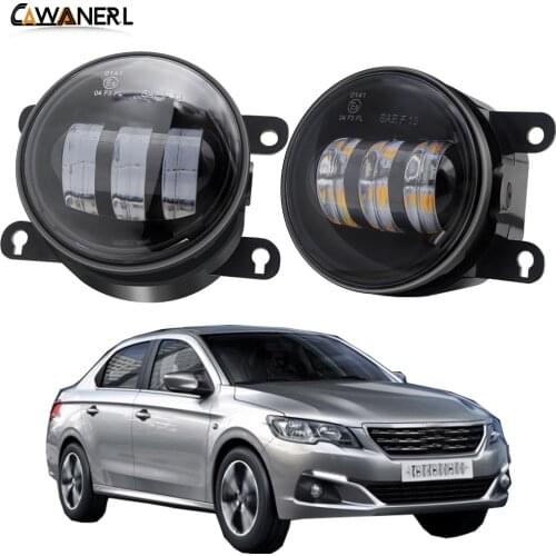 Fog Light Assembly 30W 6000LM Car Front Bumper LED Fog Lamp DRL H11 12V For Peugeot 301 2012 2013 2014 2015 2016 2017 2018