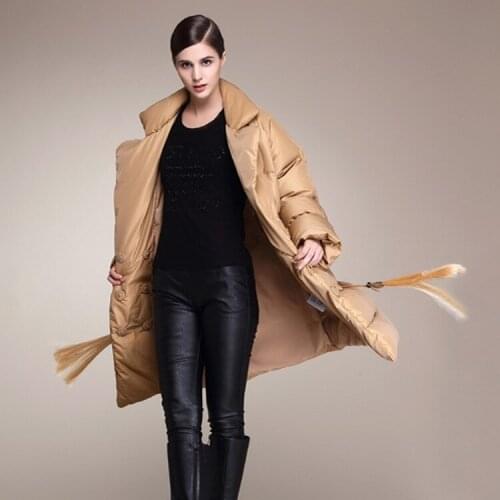 Winter European Womens Down Jacket Female Thicken Warm Jackets For Women Medium Long Down Coats doudoune femme OYG-0174 s