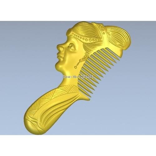 Comb with a woman 3d model relief for cnc in STL file format 3D model for CNC machine