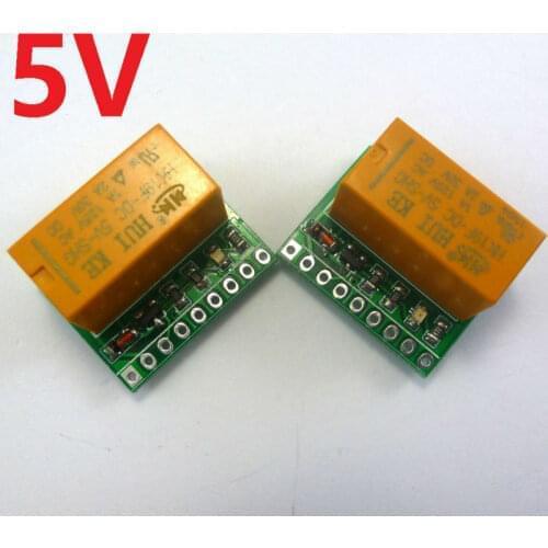 Dr21b01 2pcs Dc 5v Mini Light 1ch Double Pole Double Throw Relay Module Double Switch Board High Level Io Control Motor Toy