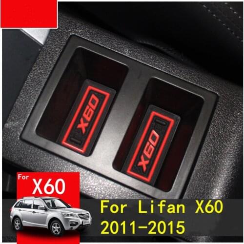 For Lifan X60 2011-2015 3D Rubber Mat Door Slot Pad Cup Cushion Groove Mat Lnterior Anti Slip Mat Car Accessories