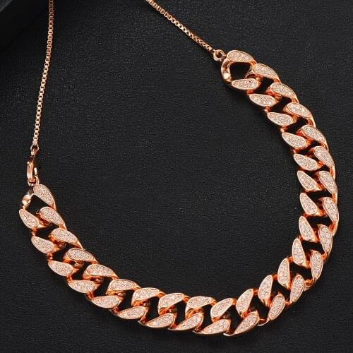 Luxury Romantic Chains Pendant Necklace Chain Jewelry for Women Girl Bridal Wedding Full Shiny CZ 2020 Noble Gift