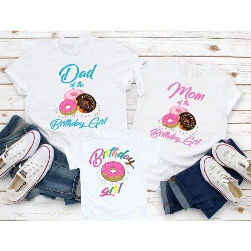 Donut Birthday Shirt, Family T-shirts, Birthday Girl,Matching Family Shirts, Customized, Personalized Birthday Girl Outfit