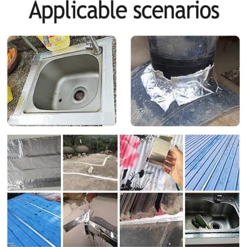 2020 Repair Stop Leak Sticker Aluminum Foil Butyl Rubber Tape Self Adhesive High temperature resistance Waterproof for Roof Pipe