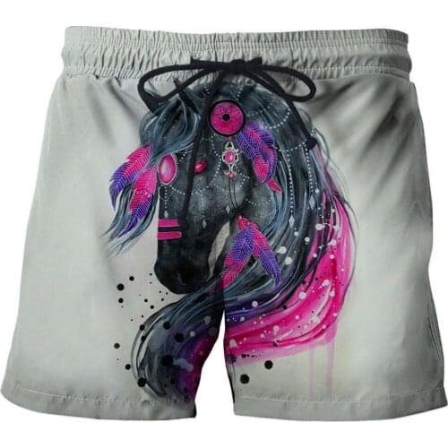 CLOOCL Newest Animal Print Men Board Shorts Colorful Horse 3D Men Clothing Unisex Casual Pants Harajuku Gym Shorts