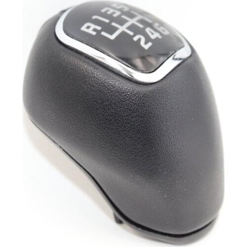 Brand New Black Leather Manual Stick Gear Shift Knob Lever Shifter 6-Speed For Kia K2 2017 2018