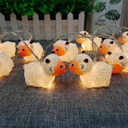 Sheep Shape LED Fairy String Lights 1.5M 3M USB or Battery-Powered Christmas Wedding Childrens Room Garden Decoration Lamp