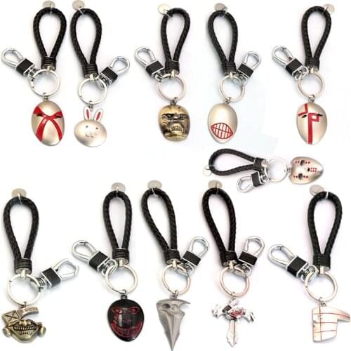Tokyo Ghoul Keychain Metal Figure Mask Toys Touka Kirishima Kaneki Ken Dolls Pendant Keyring Cartoon Key Chains Car Chaveiro Men
