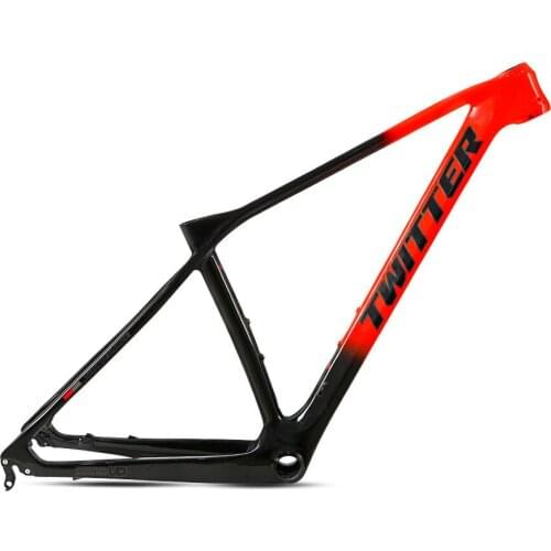 Twitter 2021 New Come Mtb Full Carbon Frame QR 135mm Compatible With Thru Axle 12x148mm 142m XC Mountain Bike Internal Cable