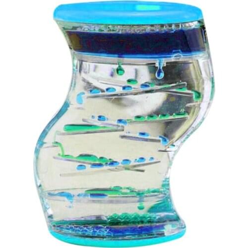 Z Outlet Liquid Motion Bubbler Sand Hourglasses Floating Oil Home Decoration R66D