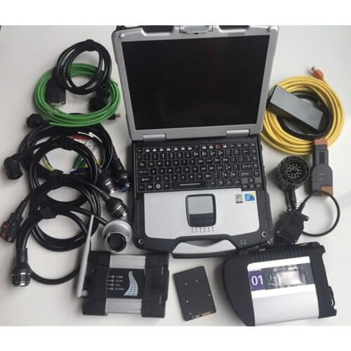 2in1 Auto Diagnosis Programming tool ICOM Next Wifi MB Star C4 SD C4 CF30 used laptop computer 1TB Harddisk V09.2020 Software