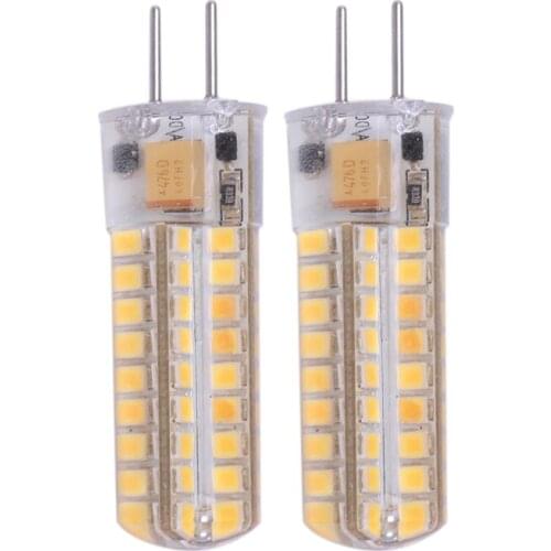 2x 6.5W G4 LED Bulbs 72 2835 SMD LED 50W Halogen Bulbs Equivalent 320lm Dimmable Warm White 3000K 360 Degree Beam Angle Silicone