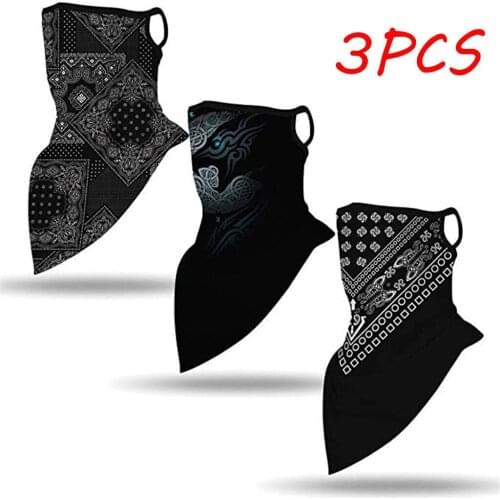 3pcs Unisex Neck Scarf Bandana Outdoor Uv Protection Neck Gaiter Scarf Headwear Dust Outdoors Ski Sport Headband Hiking Scarves