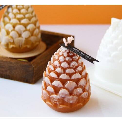 3D Christmas pine cones Silicone Candle Mould Aromatherapy Candle Mould DIY Handmade Candle Material Candle Making Supplies