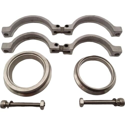 4pcs STAINLESS STEEL 44mm V band Flang/Clamp Set For Tial WASTEGATE V-band Kit