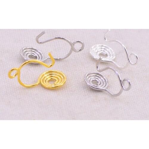 50 PCS Fashion Metal Copper Ear Clip Base Setting Gold Rhodium Rose Gold Silver Color Earrings Accessories For Jewelry Making