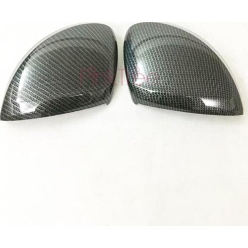 Accessories For Volkswagen VW Tiguan 2017 2018 Carbon Fiber Color Side Wing Door Mirror Cover Car Styling