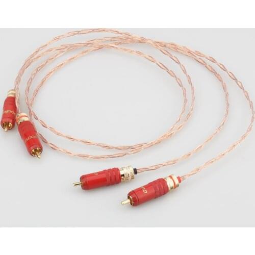 Audiocrast 3CU OCC RCA cable 2RCA to 2 RCA Male to Male Audio Cable Gold-Plated RCA Audio Cable for Home Theater DVD TV