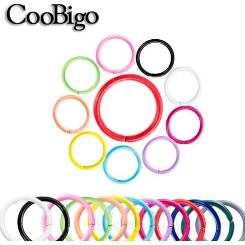 100pcs 10mm Colorful Close Keyring Metal Connecting Ring Hanging Circle Key Unisex Keychain Iron Keyfob DIY Jewelry Accessories