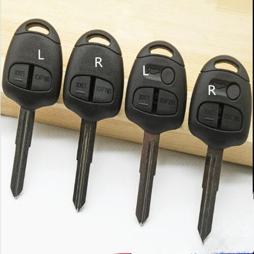 DAKATU With LOGO 2/3 Button Remote Car Key shell Case For Mitsubishi Lancer EX Evolution Grandis Outlander Replacement Remote